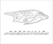 Printable nashville predators logo nhl hockey sport  coloring pages